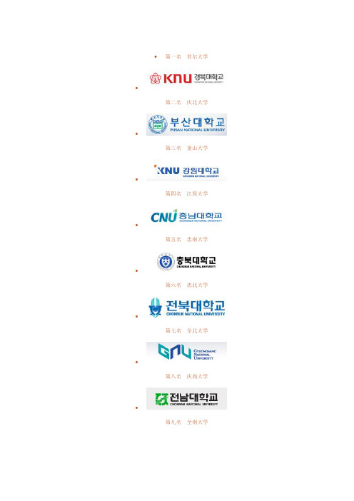 韩国各大学最新统计信息(各种类型,超全专业)