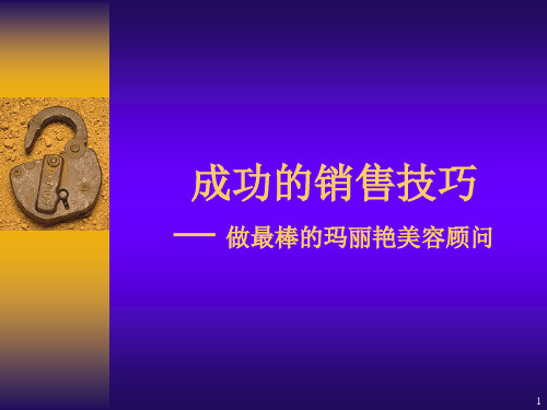 玛丽艳销售技巧ppt课件