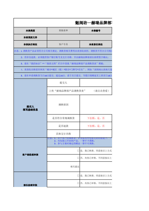 魅闺坊—产品调换货申请流程