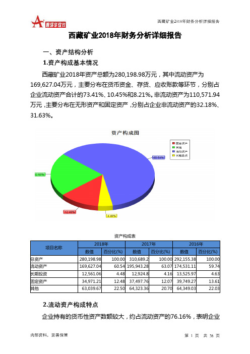 西藏矿业2018年财务分析详细报告-智泽华