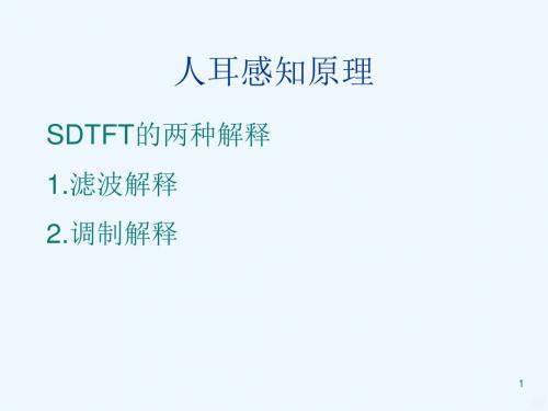 语音信号处理短时傅立叶分析与综合与听觉特征PPT课件