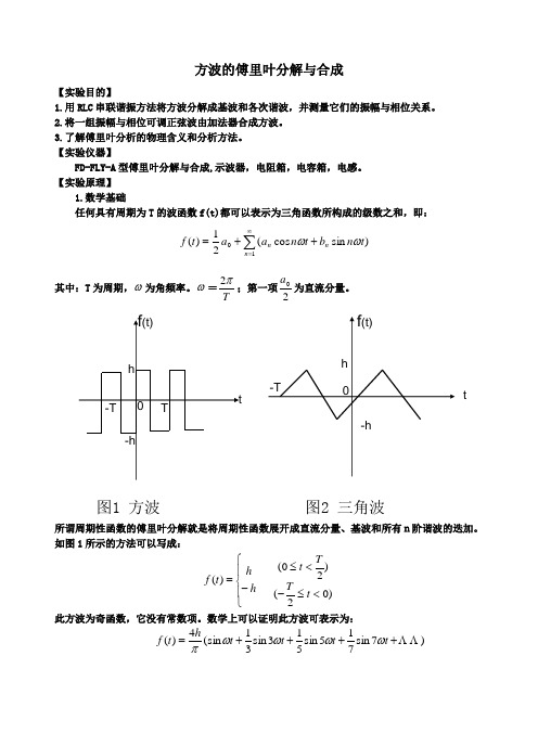 方波的傅里叶分解与合成