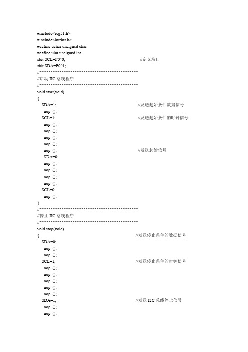 I2C程序(AT24C1024)测试通过的