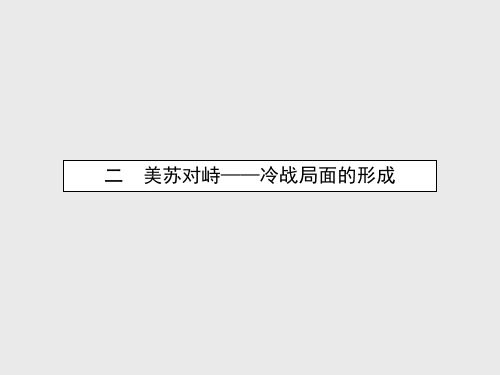 【人民版】选修三历史：4.2《美苏对峙—冷战局面的形成》ppt课件