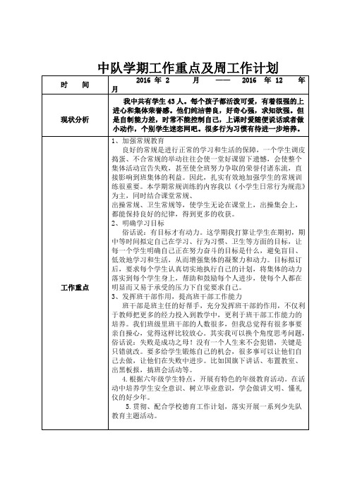 少先队中队辅导员工作手册试行版