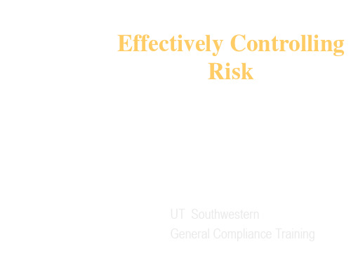 UT_Southwestern_风险和内部控制讲义