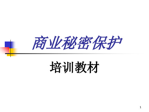 商业秘密保护培训(ppt 33页)