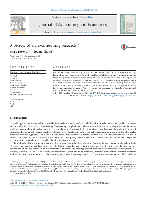 A review of archival auditing research