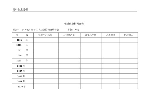 (完整版)镇总体规划基础资料调查表.doc