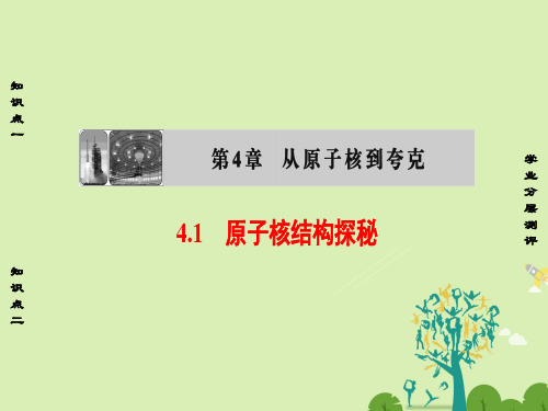 高中物理第4章从原子核到夸克4.1原子核结构探秘课件沪科版选修3-5