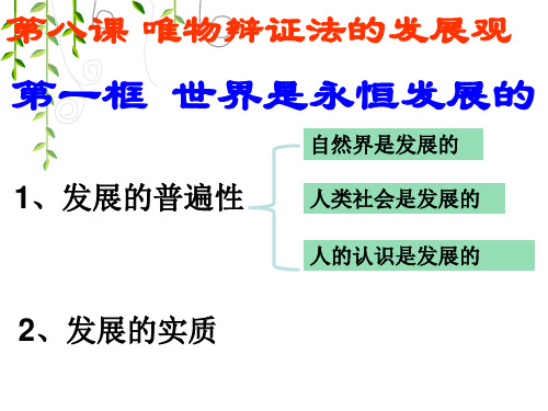 【人教版政治】必修四第三单元第八课 用发展的观点看问题前途是光明的、道路是曲折的(课件)