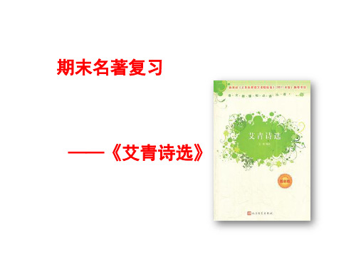 期末复习《艾青诗选》课件2023-2024学年统编版语文九年级上册