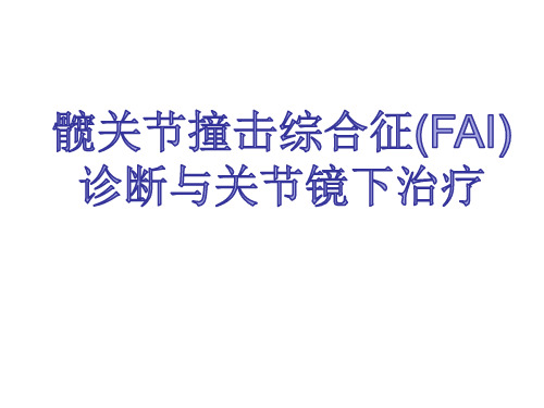 髋关节撞击综合征诊断与关节镜下治疗