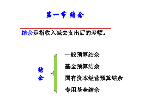 财政总预算会计的净资产课件