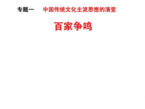 朱华一轮复习 百家争鸣