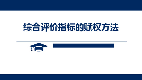 10-3综合评价指标的赋权方法