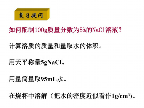 高一化学物质的量浓度