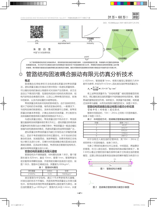 管路结构固液耦合振动有限元仿真分析技术