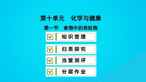 2018_2019学年九年级化学下册第十单元化学与降第一节食物中的有机物课件新版鲁教版201901021156