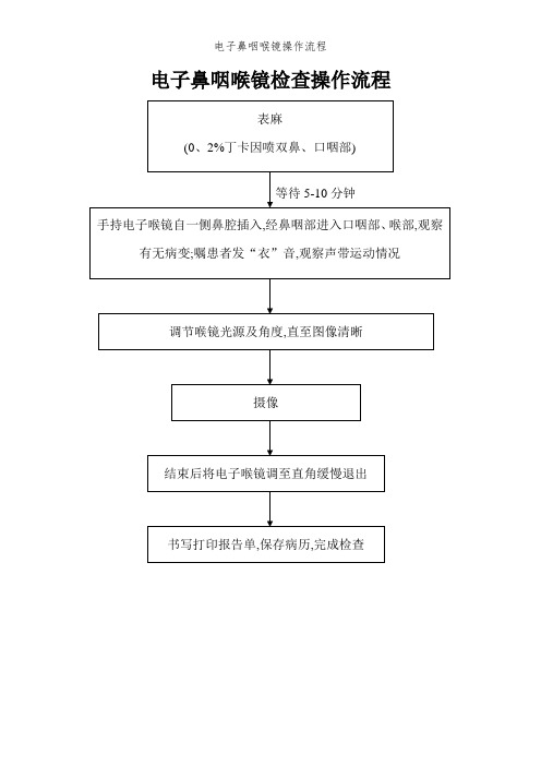 电子鼻咽喉镜操作流程