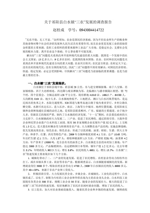 关于祁阳县白水镇