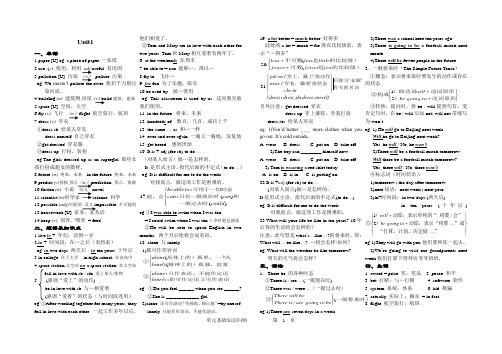 2013八年级下期Units1-2重点知识归纳新目标