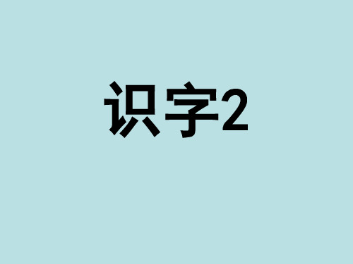 小学一年级语文下册《识字2》教学课件(苏教版)