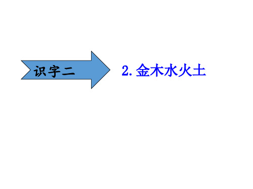 部编版语文《金木水火土》专家课件1