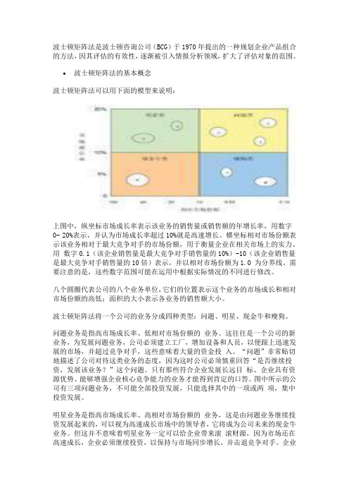 竞争情报分析方法——波士顿矩阵法