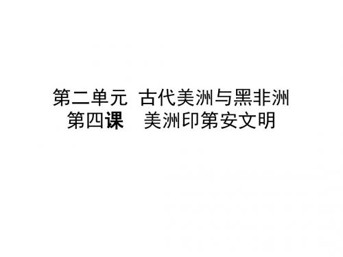 高一历史美洲印第安文明1