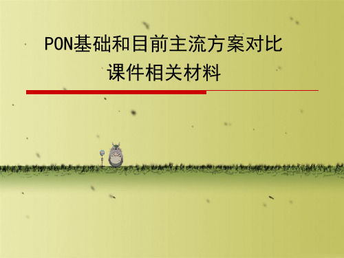 PON基础和目前主流方案对比课件相关材料