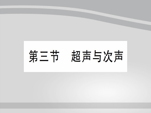 第三章 第三节 超声与次声—2020年秋沪科版八年级上册物理课件