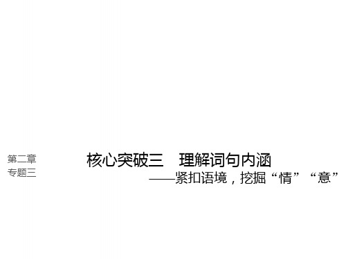 高考语文大一轮复习第二章文学类文本阅读散文阅读专题三理解必备知识,掌握关键能力核心突破三理解词句内涵