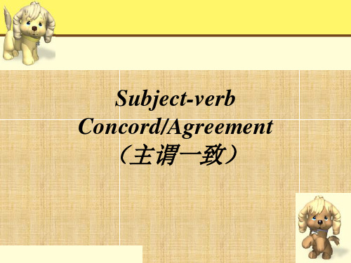 Subject-verb Concord