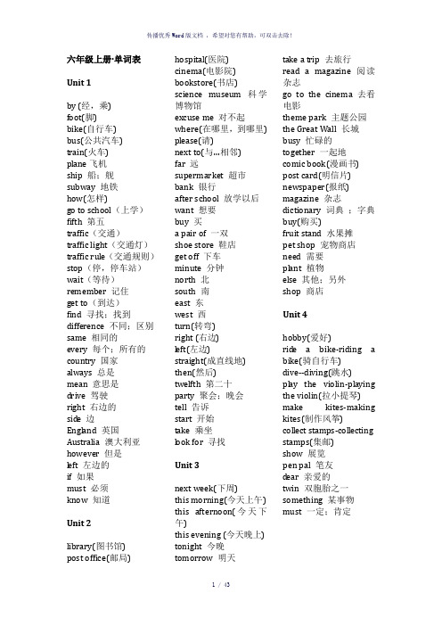 人教版初中英语6-9年级单词表(带音标)