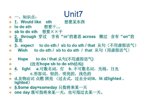 中考英语九年级unit7复习课件