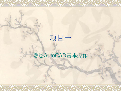 《AutoCAD 2016机械设计项目教学案例教程》项目1 熟悉AutoCAD基本操作