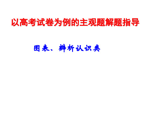 高考前解题指导 政治主观题解题思路和技巧3(图表、辨析认识类)