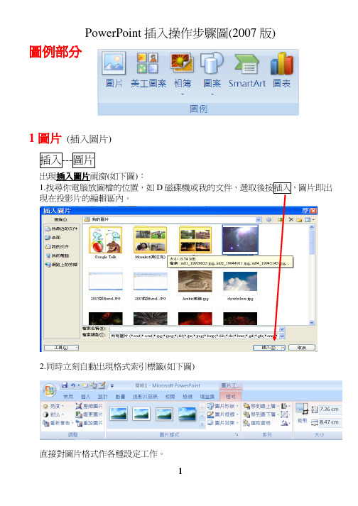 PowerPoint插入操作步骤图(2007版)