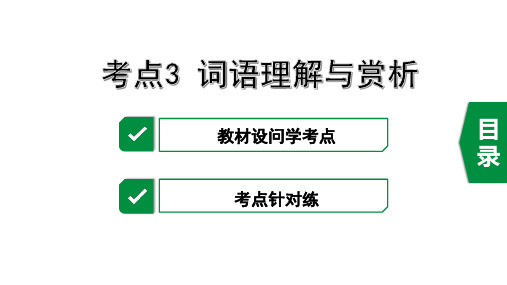 2020年重庆中考语文记叙文阅读复习考点3  词语理解与赏析