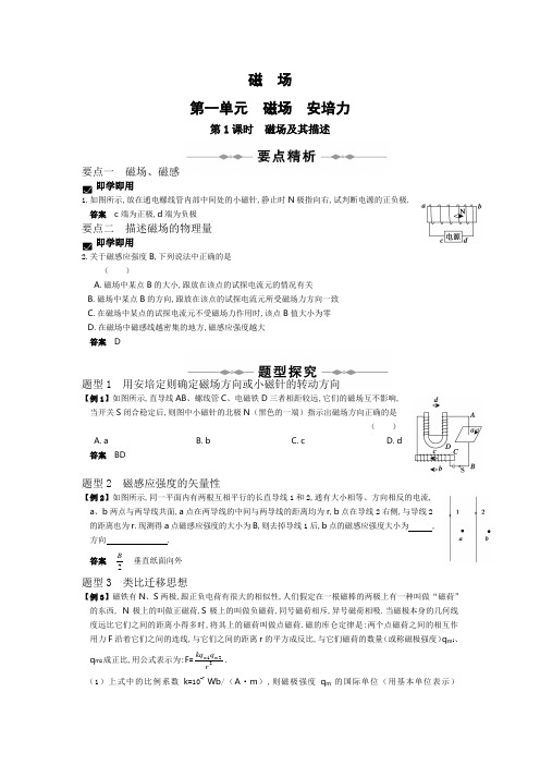 磁场-  磁场  安培力