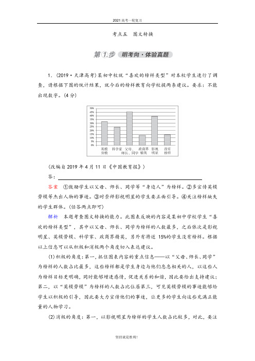 【一轮复习】第一部分 语言文字运用 考点5 图文转换——2021年高考语文专项复习攻关试题(含解析)