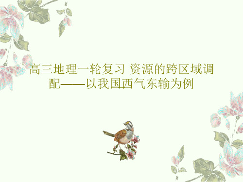 高三地理一轮复习 资源的跨区域调配——以我国西气东输为例PPT54页