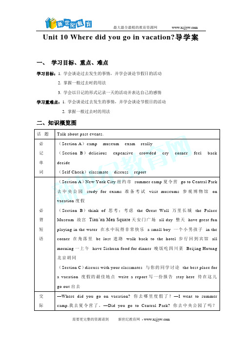 人教版英语七年级(下)全册导学案(12份打包)-4