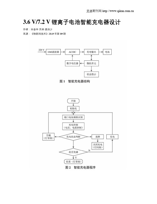 3.6V7.2V锂离子电池智能充电器设计