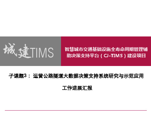 智慧城市交通基础设施全寿命周期管理辅助决策支持平台(CJ-TIMS)建设项目