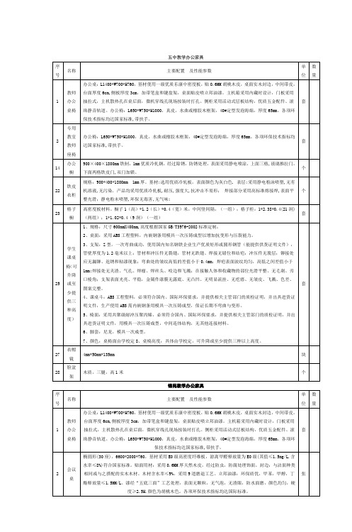 五中教学办公家具