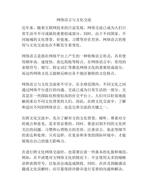 网络语言与文化交流