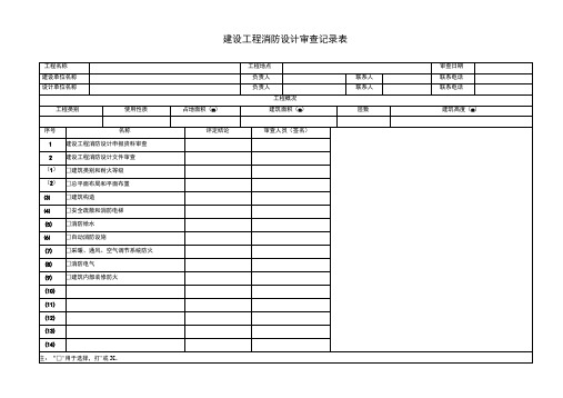 消防审核记录表-全