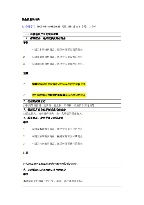 现金流量表详细解读(精华)